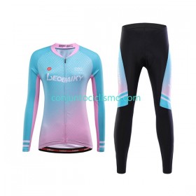 Conjunto Maillot + culotte largo ciclismo Leobaiky N005 Mujer